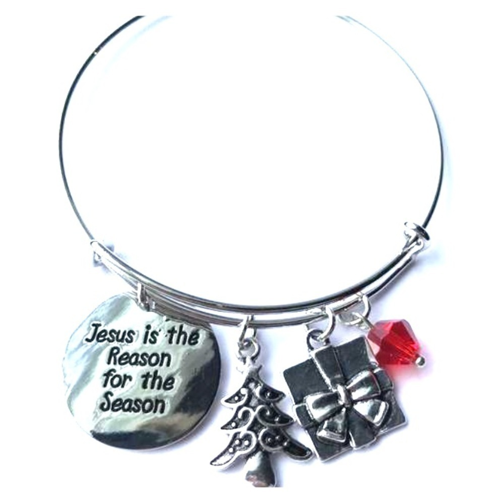Jesus is the reason stainless bangle bracelet